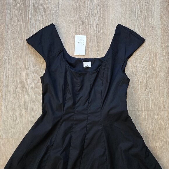 A New Day Corset Woven Mini A-Line Cotton Dress Size 4 Square Neck New With Tags - Picture 9 of 17